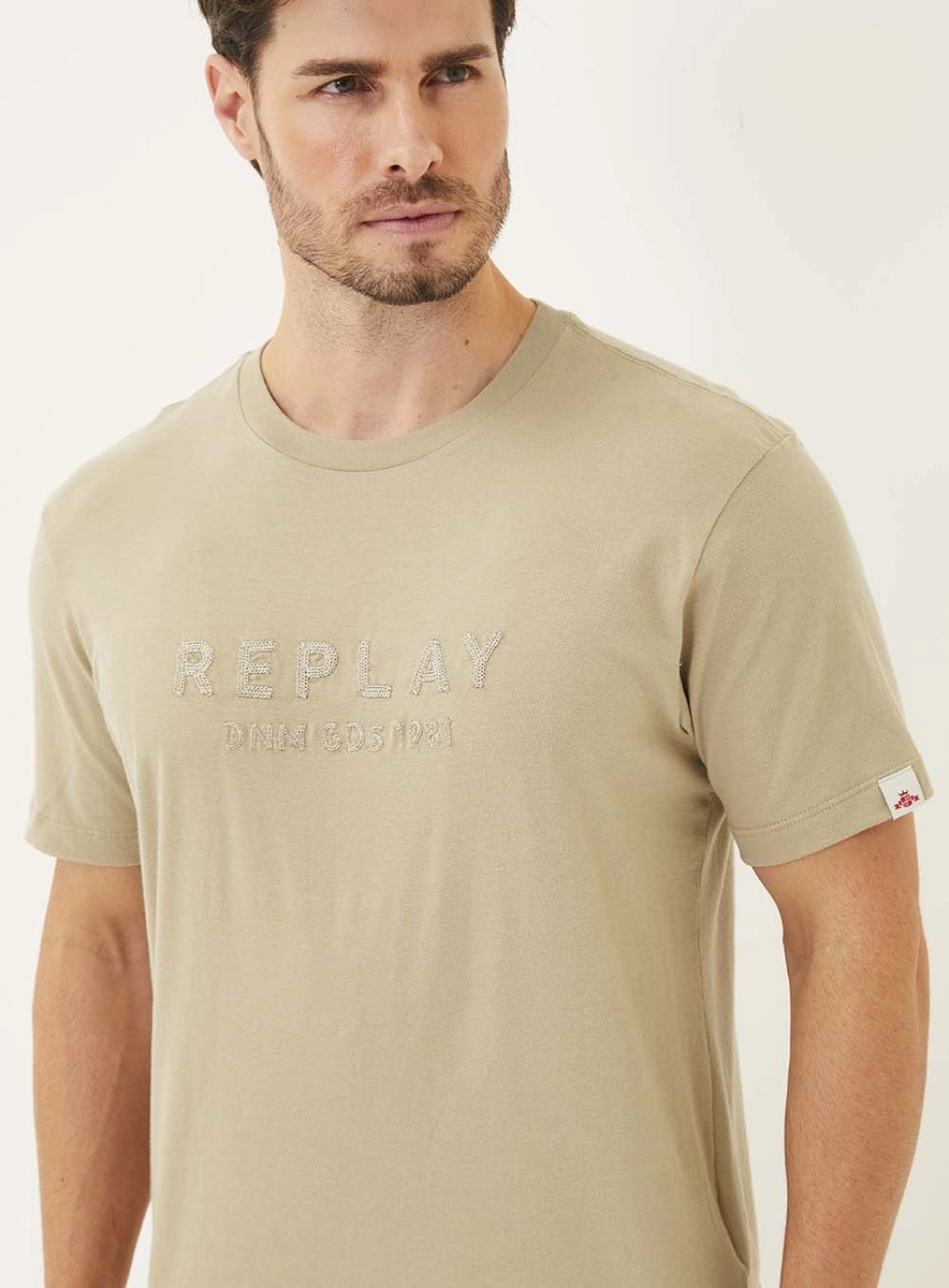 Camiseta Replay Bege Essencia Lcecci