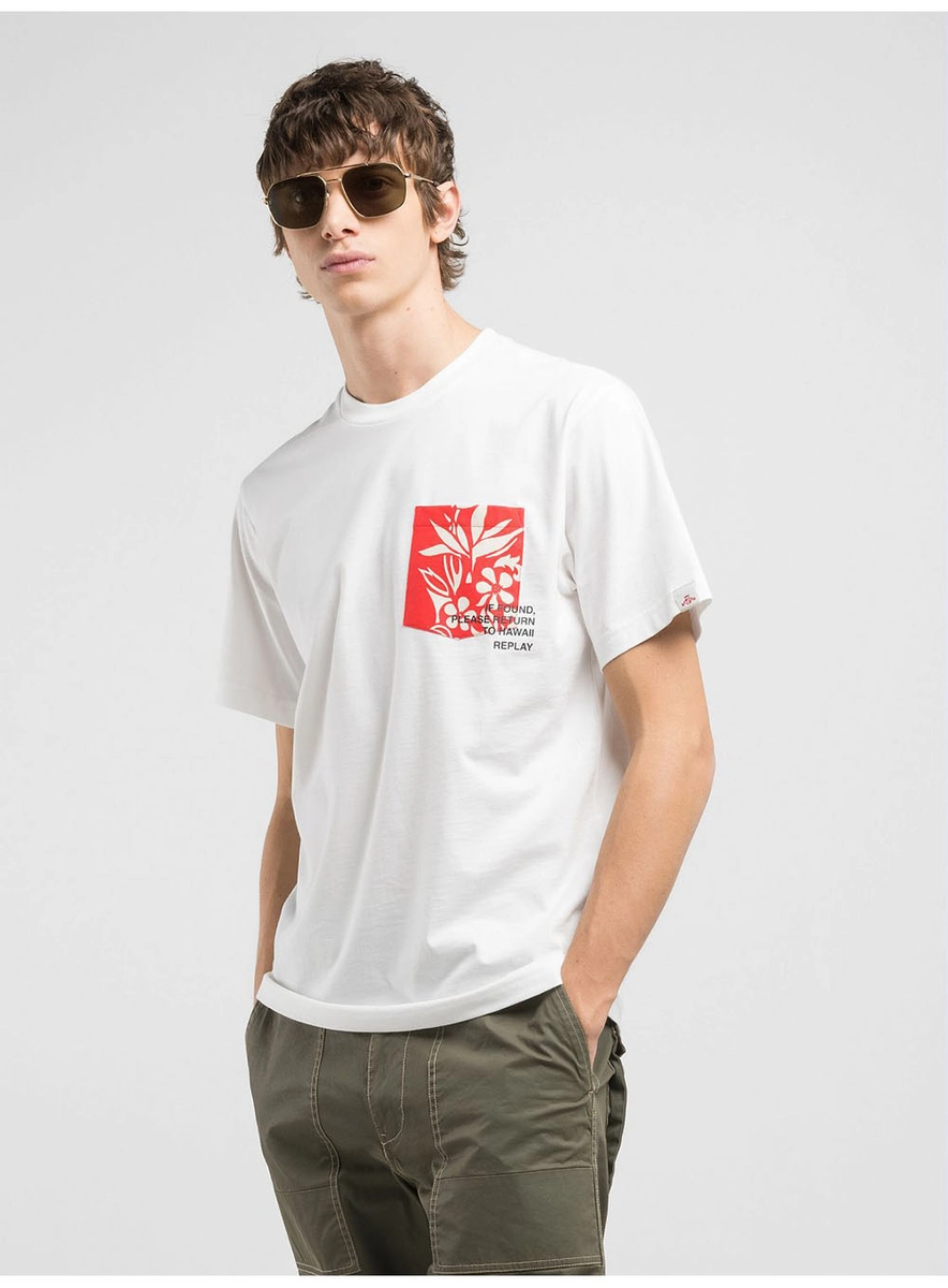 T-shirt Regular Com Bolso Estampado Off Shell Lcecci