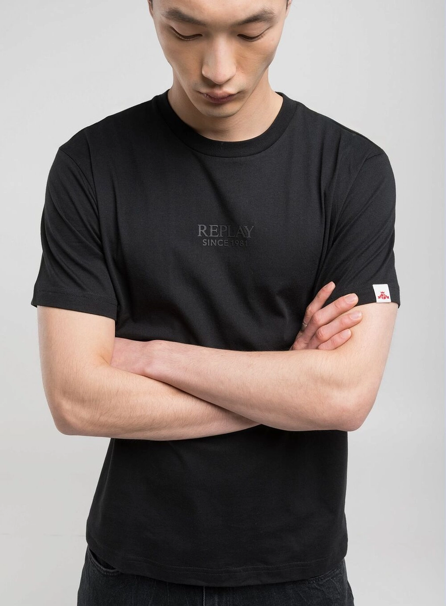 T-shirt Com Estampa Centro Preto Lcecci