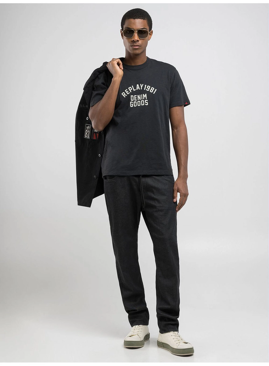 T-shirt Over Lavada Preto Lcecci