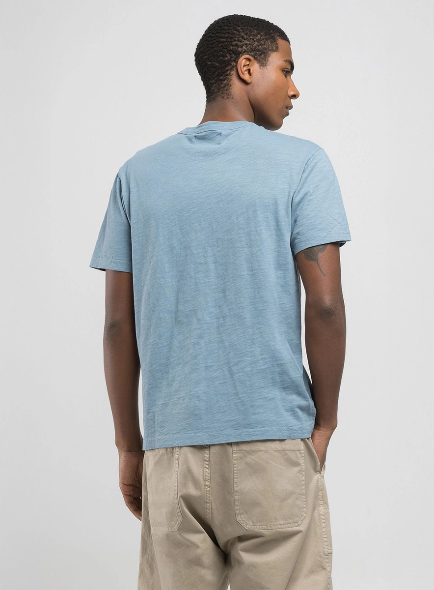T-shirt Regular Flamê Lavada Azul Teal Lcecci