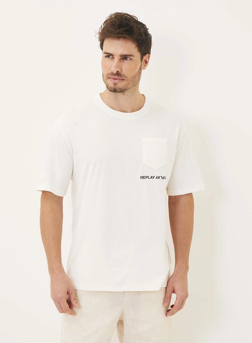 Camiseta Masculina Regular Com Bolso Off Shell Lcecci
