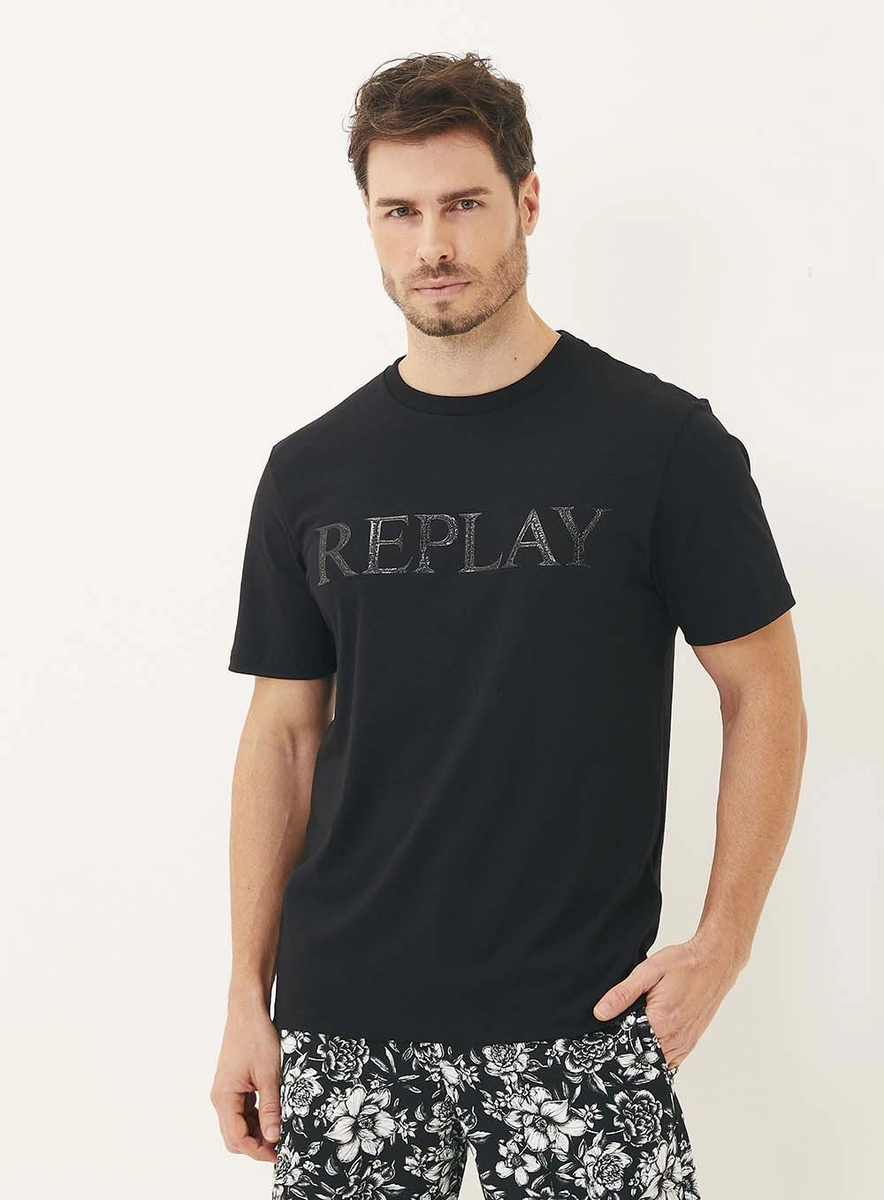 Camiseta Masculina Regular Preto Replay