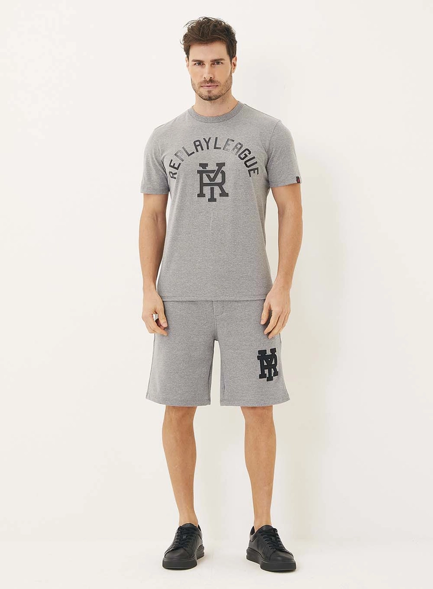 Camiseta Com Estampa Cinza Lcecci