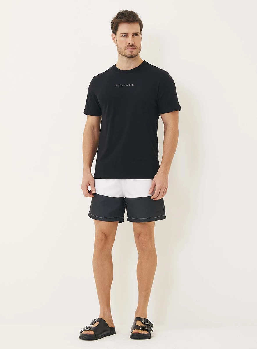 Camiseta Masculina Regular Básica Preto Lcecci