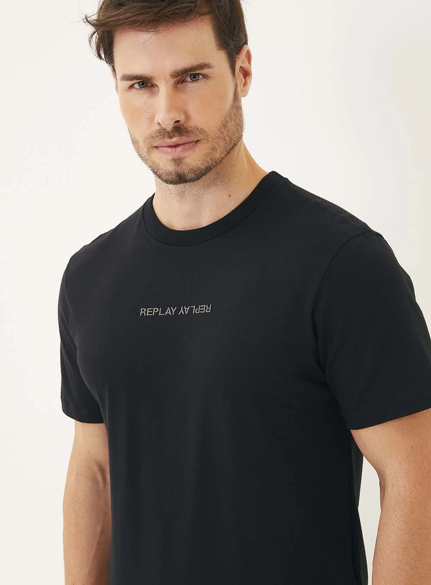 Camiseta Masculina Regular Básica Preto Lcecci