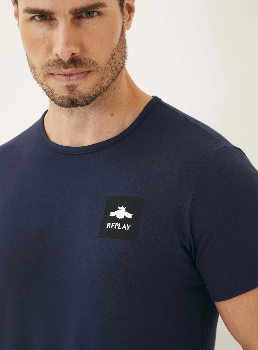Camiseta Masculina Regular Slim Azul Lcecci