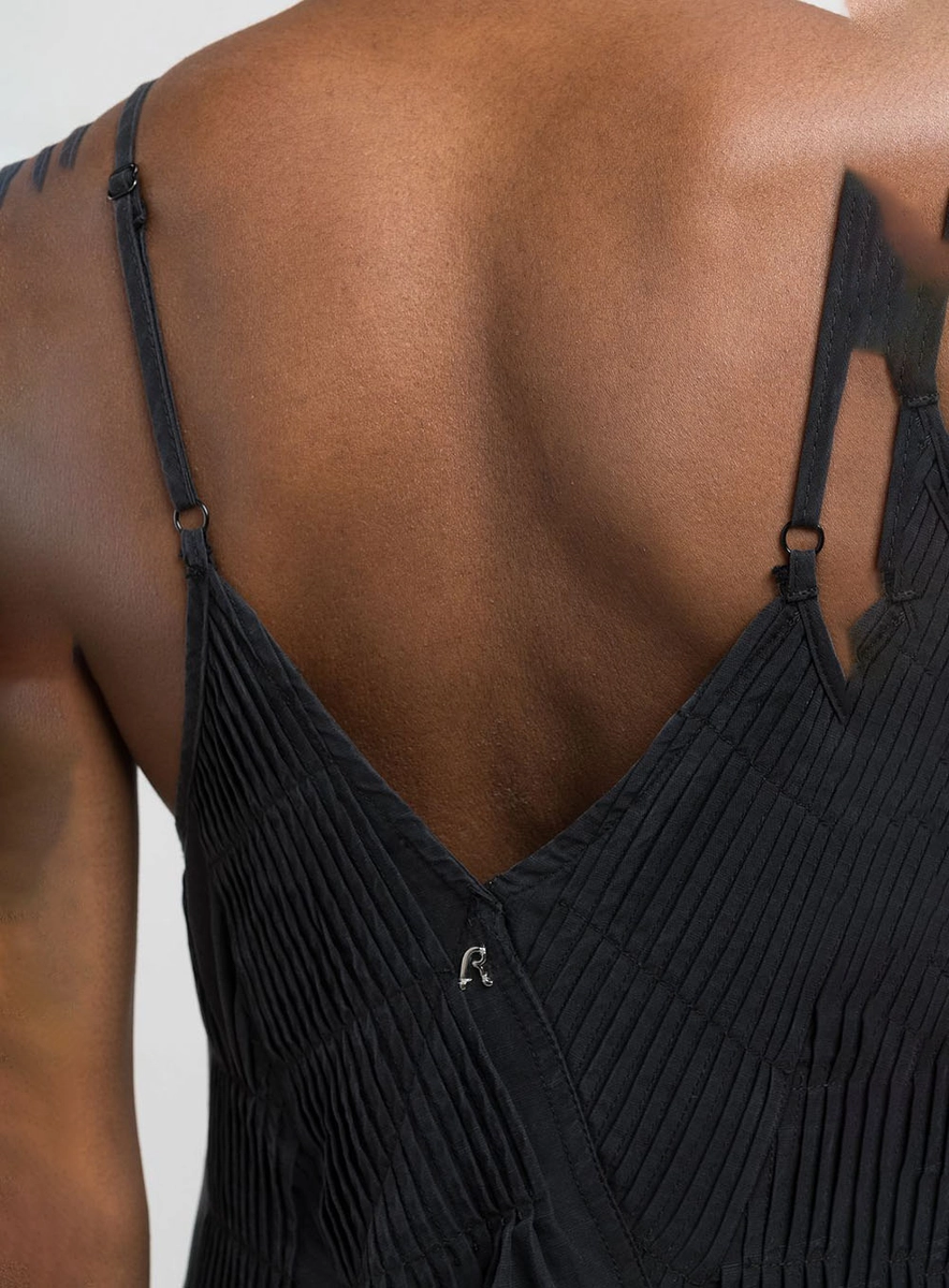 Vestido Longo Com Fenda Preto Lcecci