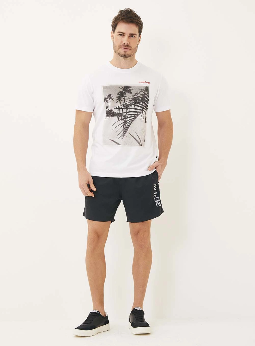 Beachshort Nylon  Masculino Replay Preto Lcecci