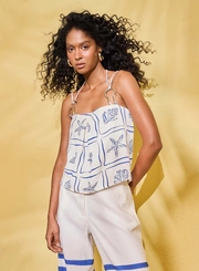 Blusa Estampada Comfort Com Amarração