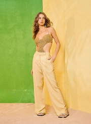 Calça Basic Comfort Com Detalhe Lateral
