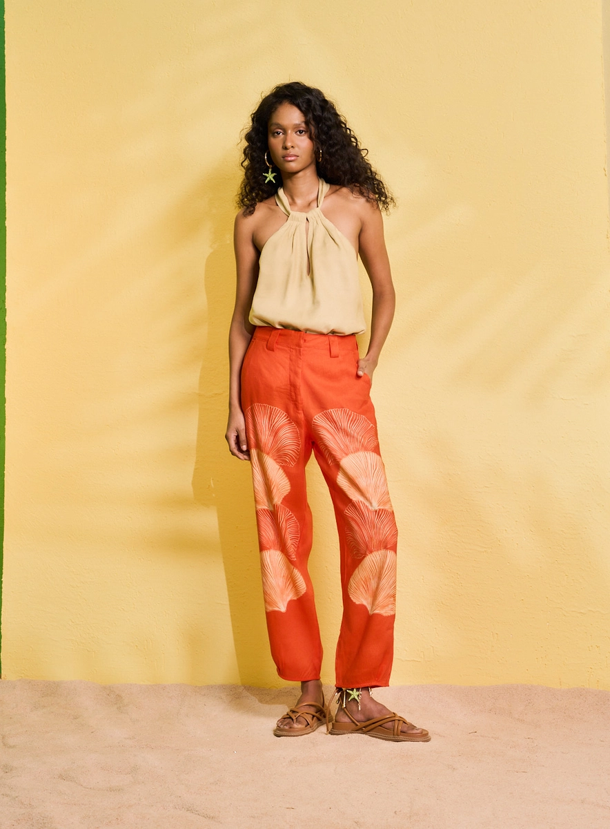 Calça Basic Comfort Com Estampa E Bolso Faca Estampados Souisy