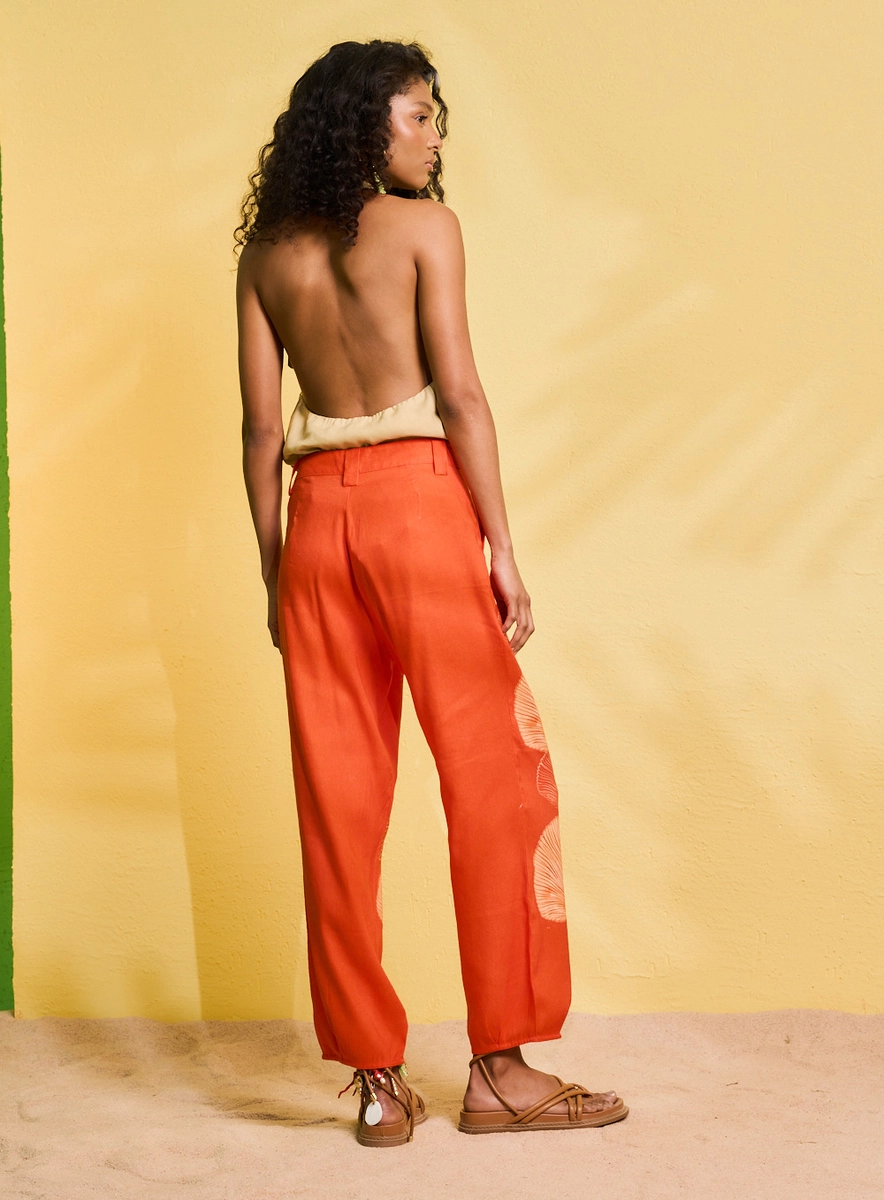 Calça Basic Comfort Com Estampa E Bolso Faca Estampados Souisy