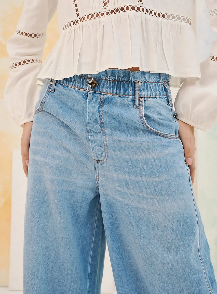Calça Basic Comfort Feminina Wide Leg Índigo Souisy