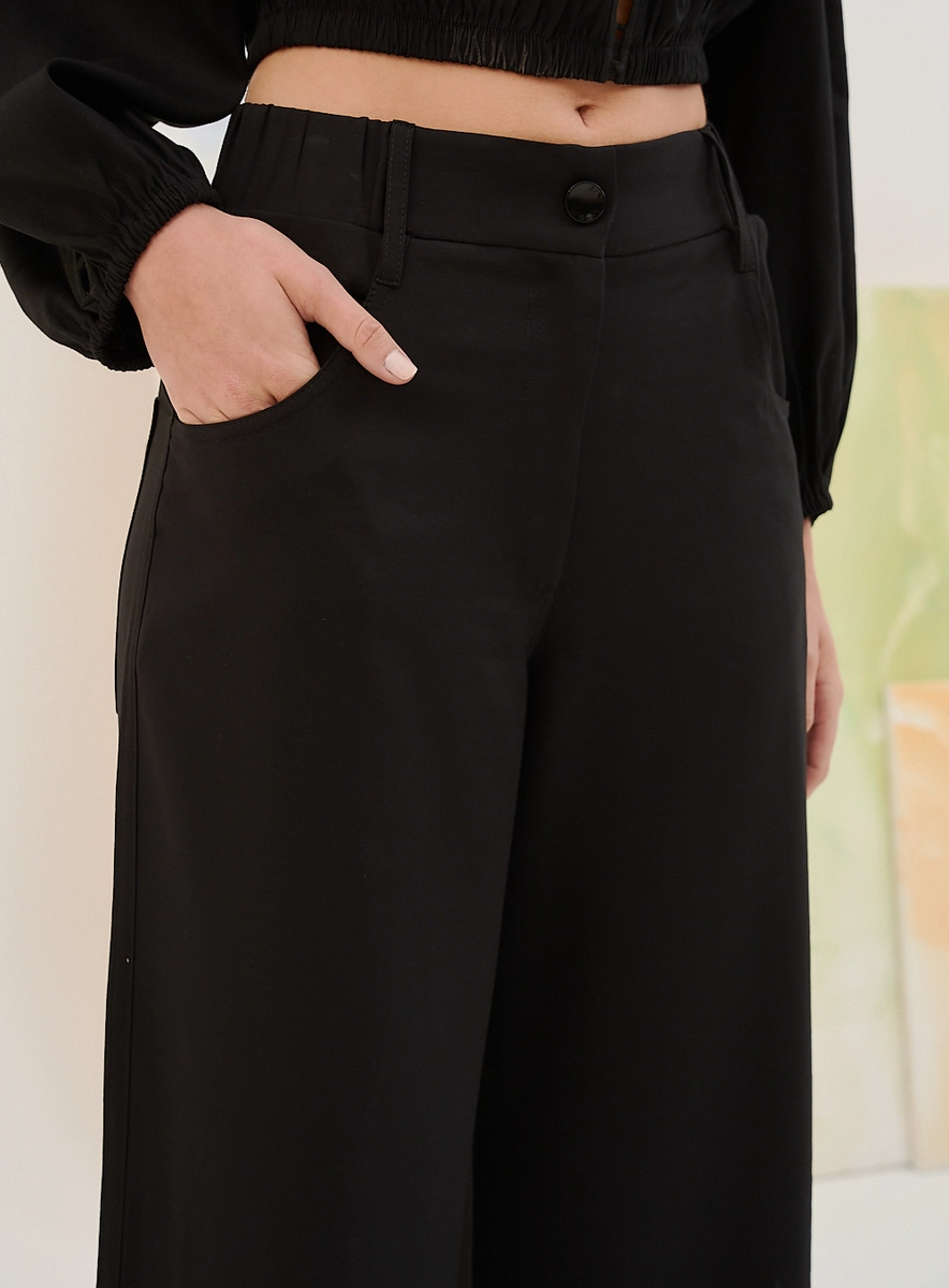 Calça Reta Feminina Alfaiataria Preto Souisy