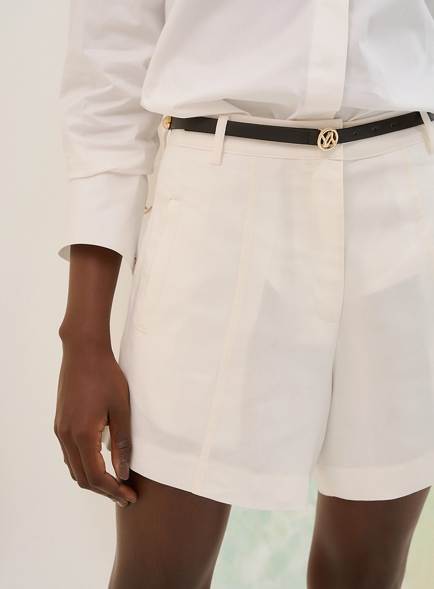 Short Basic Comfort Com Linho Off Shell Souisy