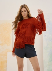 Blusa Feminina Tricô Fringe