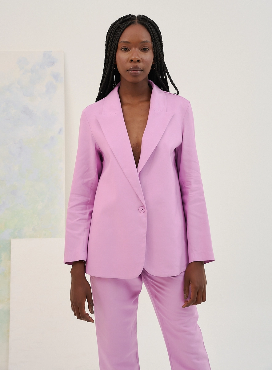 Blazer Feminino Basic Comfort Roxo Souisy