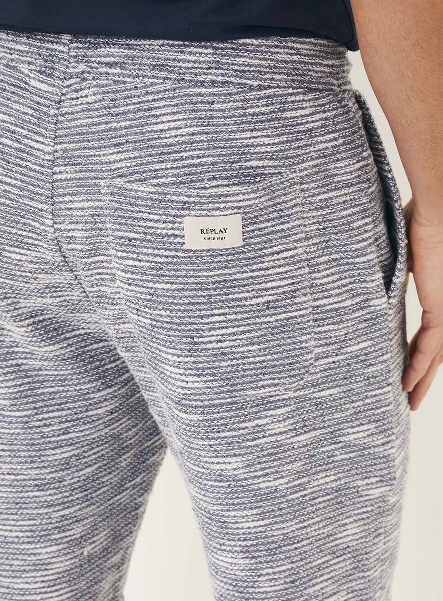 Bermuda Moletom Masculina Listrada Regular Estampados Lcecci