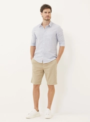 Camisa Masculina Regular Estampada Com Listras