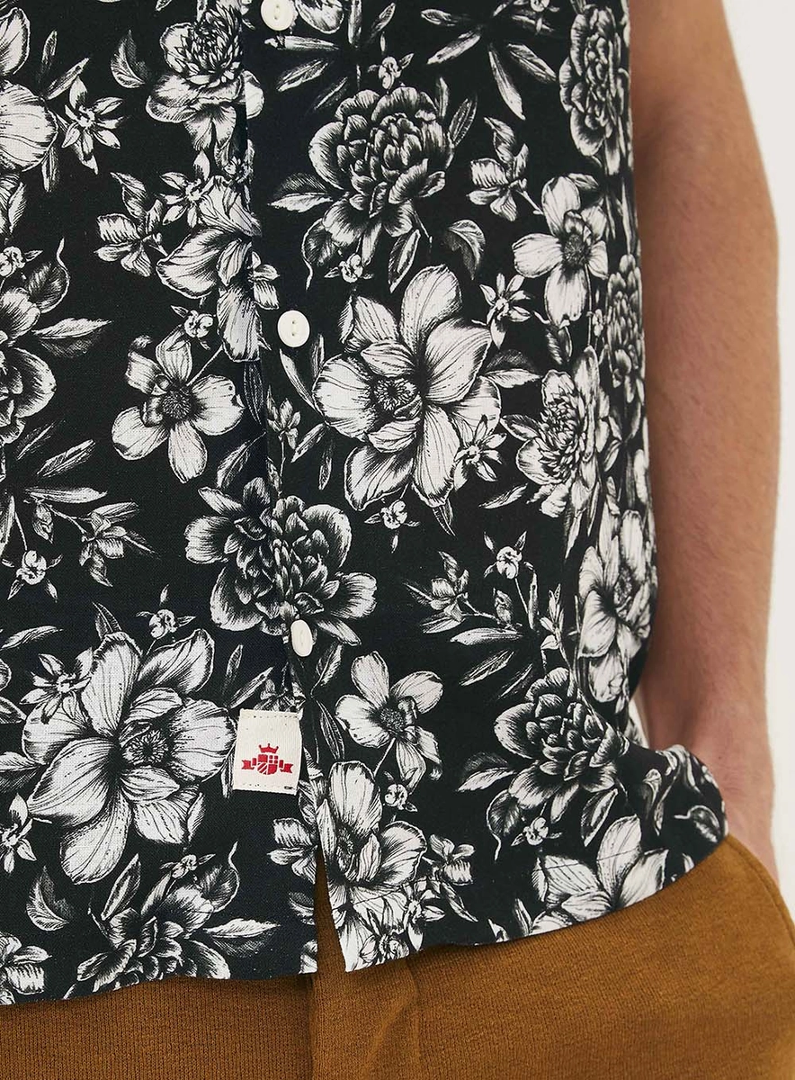 Camisa Masculina Estampada Gola Blazer Estampados Lcecci