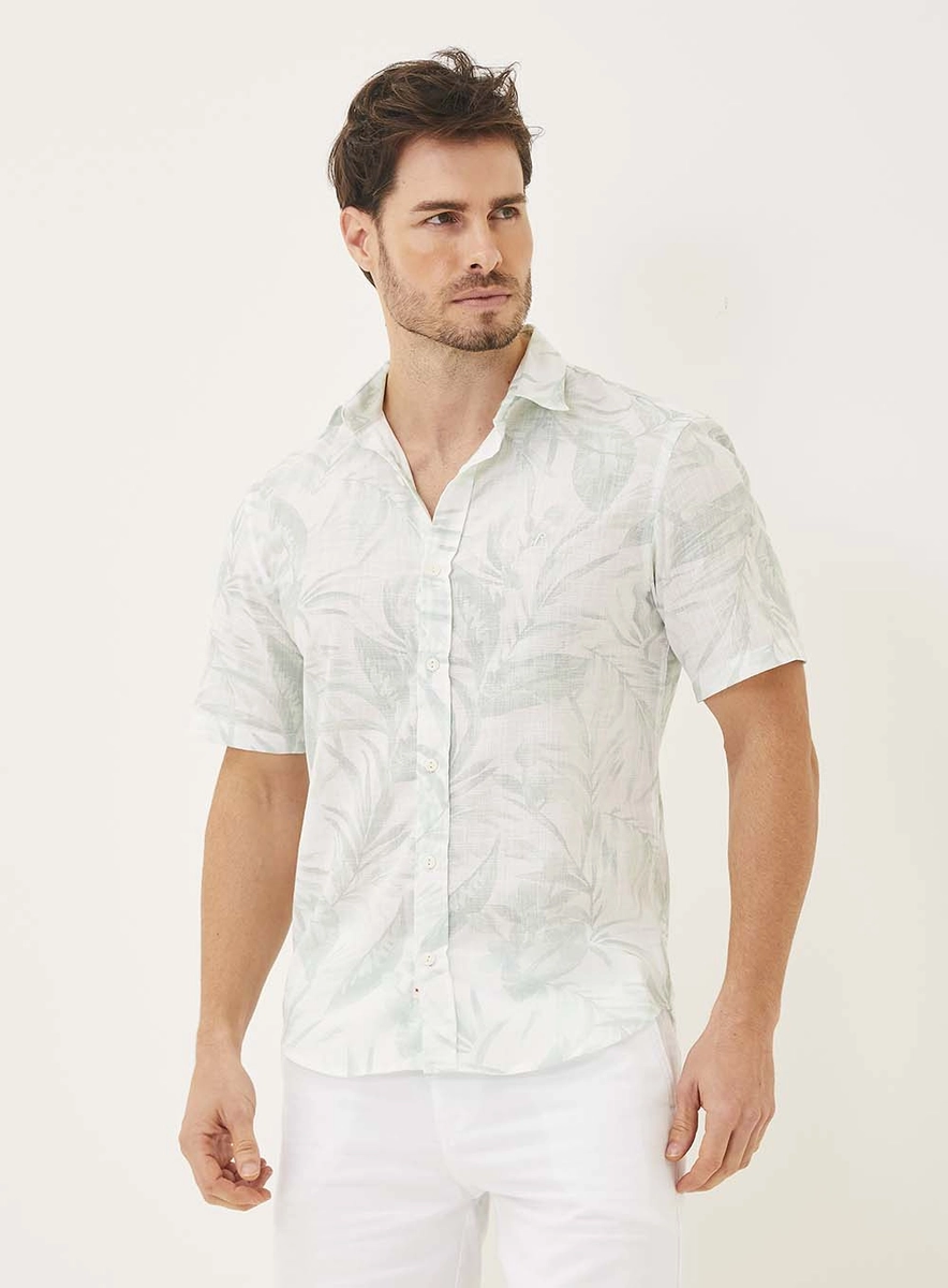 Camisa Manga Curta Estampada Estampados Lcecci