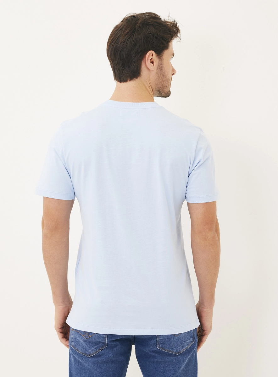 Camiseta Estampada Slim Azul Lcecci