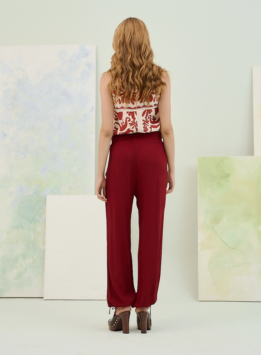 Calça Feminina Com Cordão Ajustável Verde Souisy