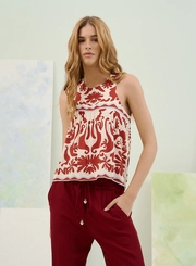 Blusa Basic Comfort Estampada Com Recorte