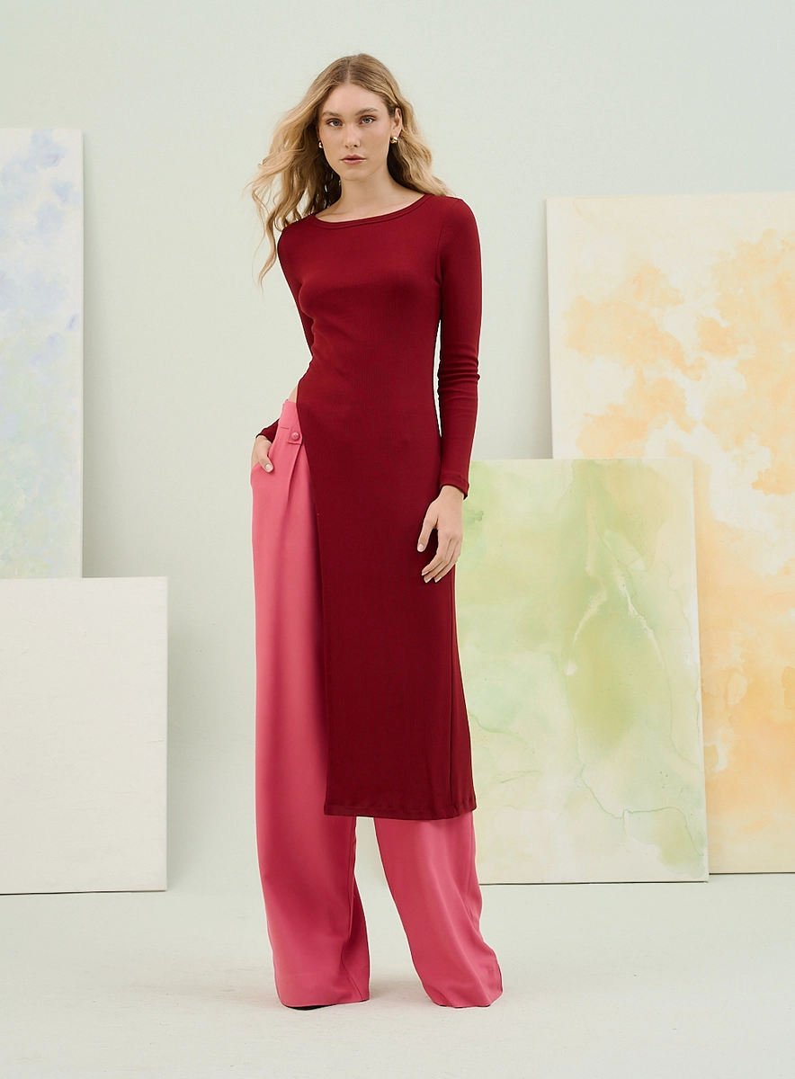 Blusa Assimétrica Basic Comfort Vermelho Souisy