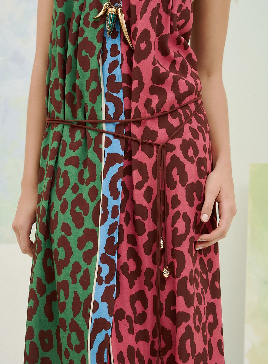 Vestido Midi Estampado Tomara Que Caia Com Fenda Estampados Souisy