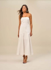 Vestido Midi Tomara Que Caia Com Recortes