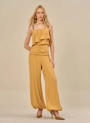 Calça Feminina Com Elástico Na Barra