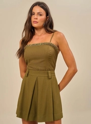 Short Saia Feminino Com Barra Evasê