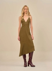 Vestido Midi Com Decote V