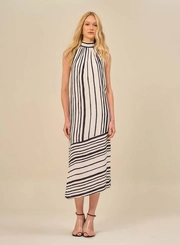 Vestido Midi Estampado Frente Única