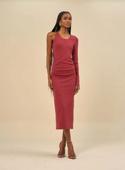 Vestido Midi Com Detalhe Em Uma Alça