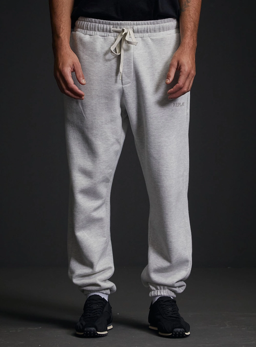 Calça Moletom Regular Masculina Cinza Replay