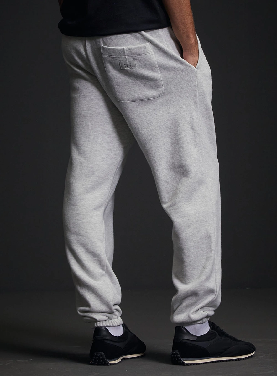 Calça Moletom Regular Masculina Cinza Replay