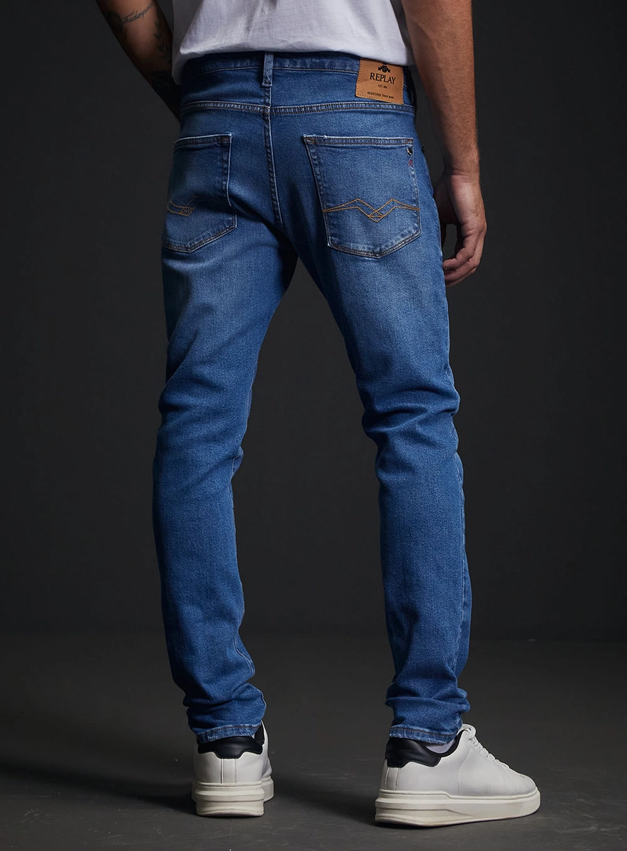 Calça Jeans Neaal Skinny Masculina Índigo Replay