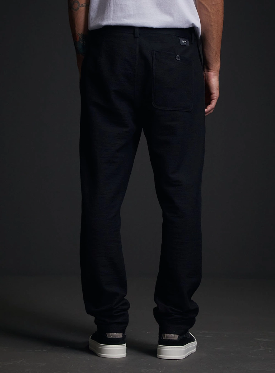 Calça Sarja Masculina Alfaiataria Chino Preto Replay