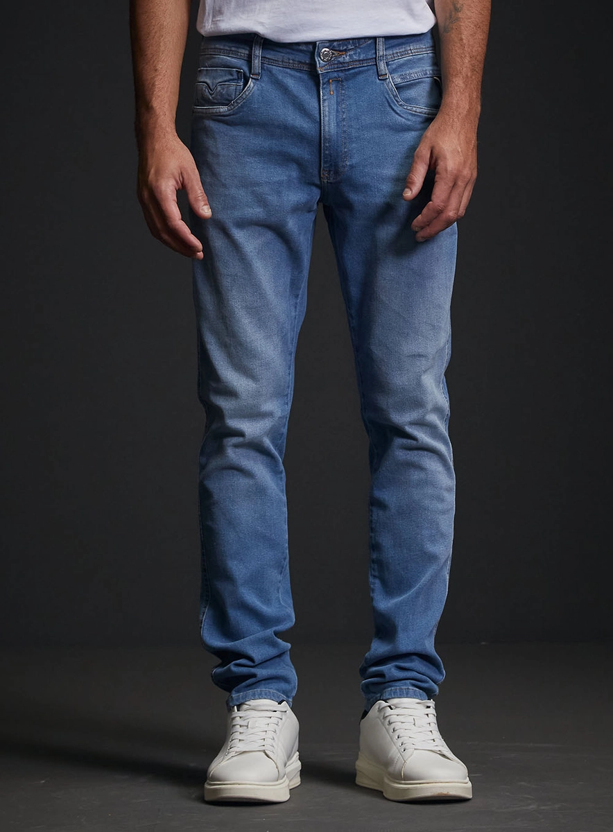 Calça Jeans Masculina Anbass Skinny Índigo Replay
