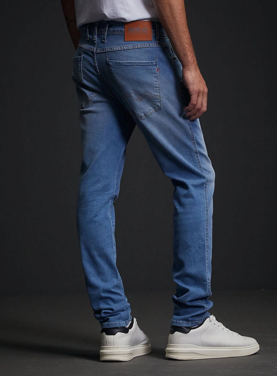 Calça Jeans Masculina Anbass Skinny Índigo Replay