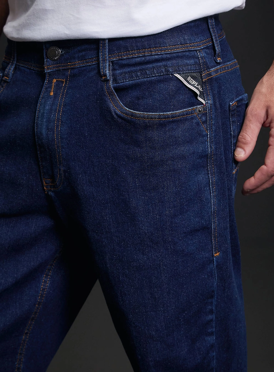 Calça Jeans Masculina Rocco Comfort Lavagem Escura Índigo Lcecci