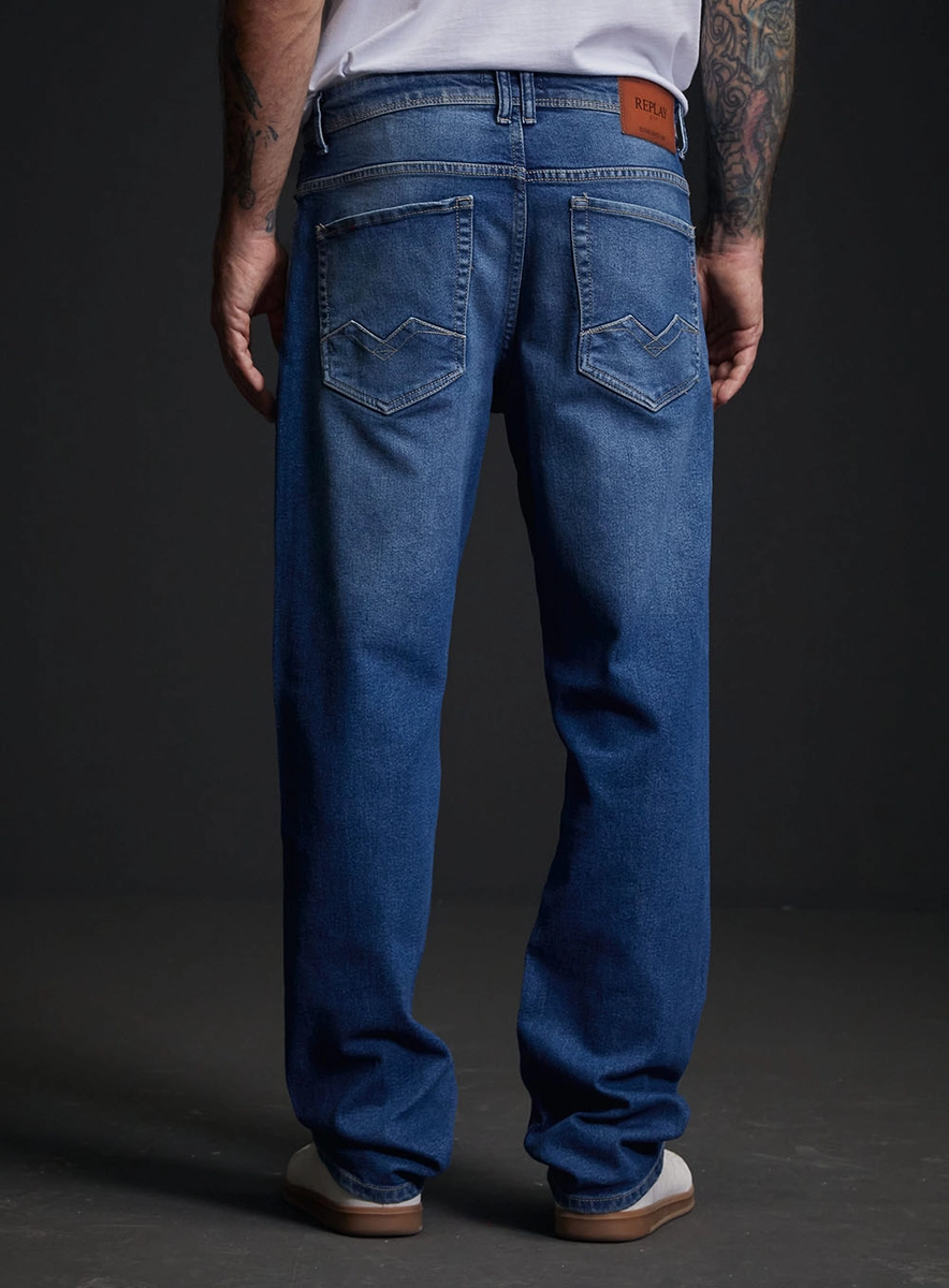 Calça Jeans Masculina Rocco Comfort Índigo Replay