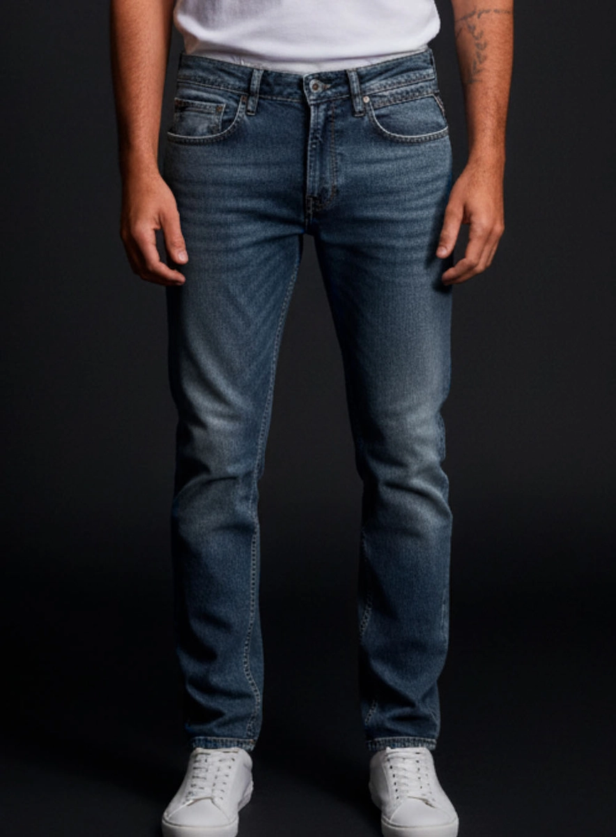 Calça Jeans Masculina Willbi Regular Slim Fit Índigo Replay