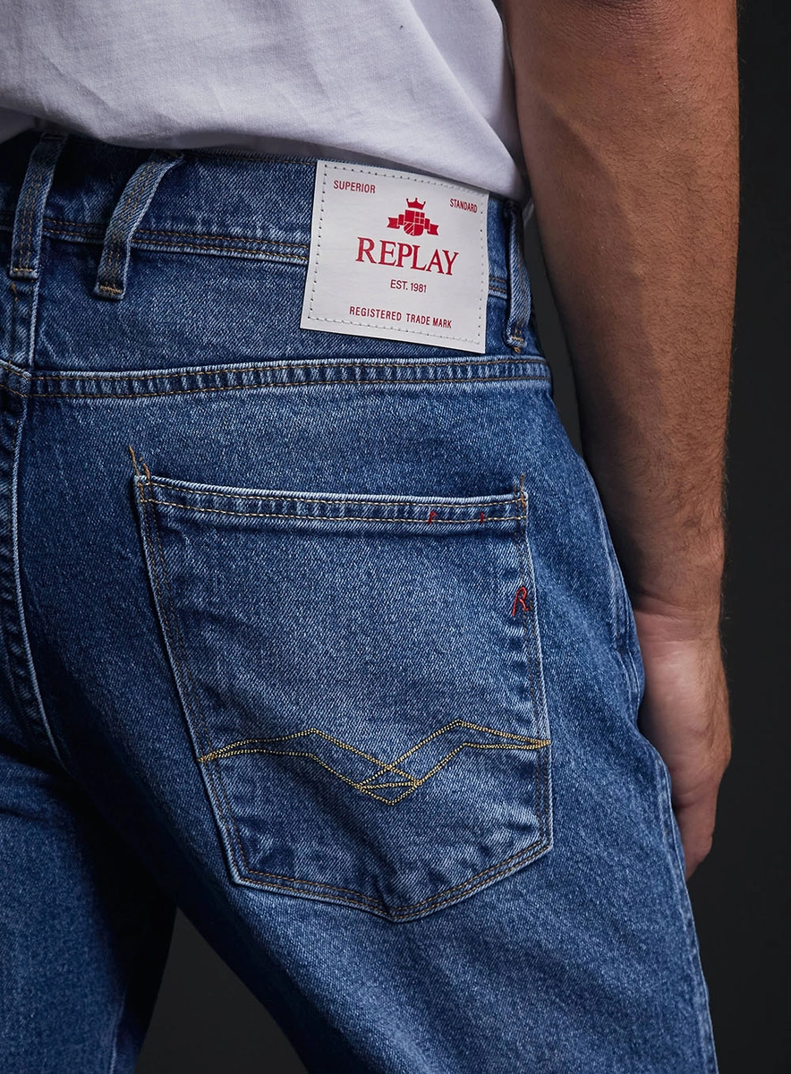 Calça Jeans Masculina Anbass Skinny Cintura Média Índigo Lcecci