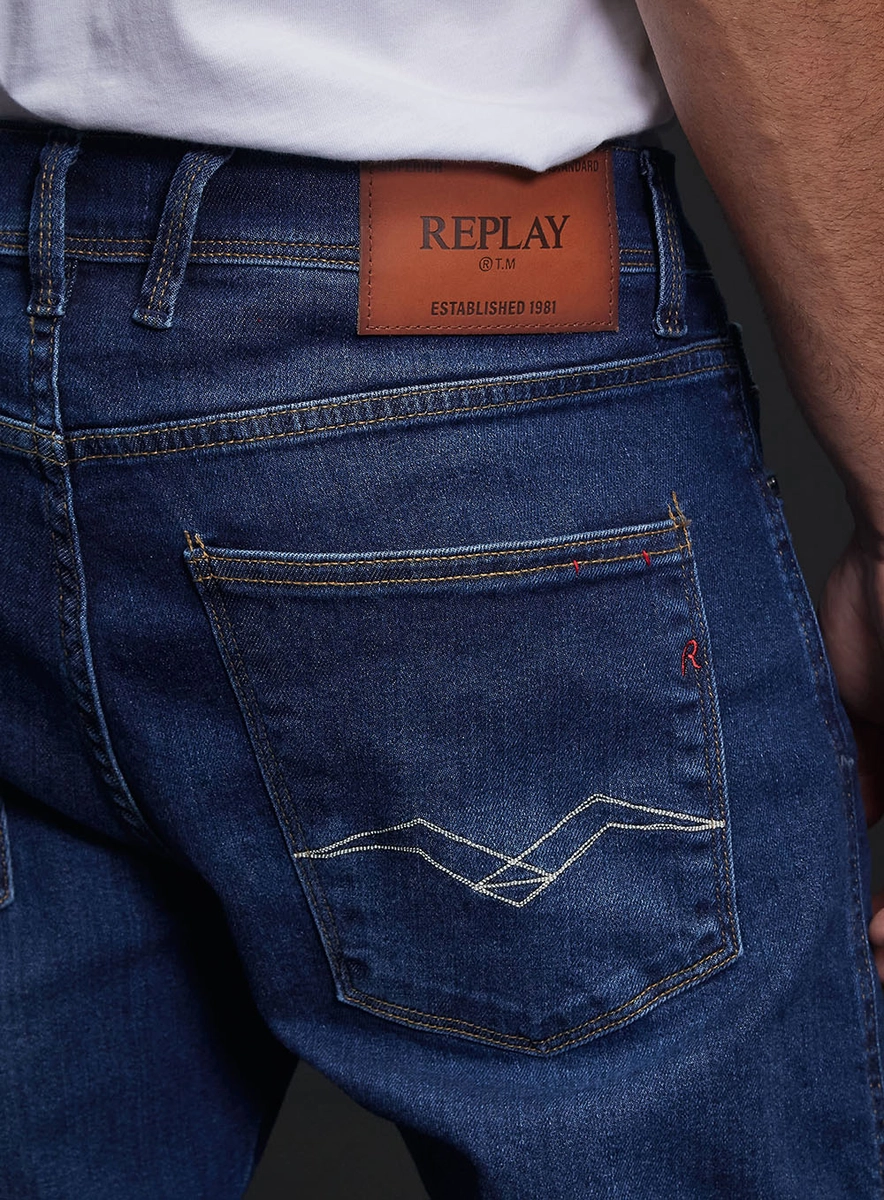 Calça Jeans Masculina Anbass Skinny Denim Escuro Índigo Lcecci