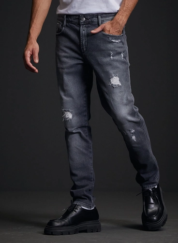 Calça Jeans Masculina Anbass Skinny Estonado