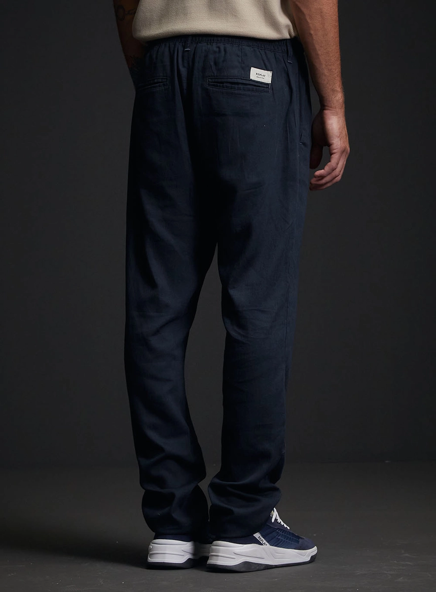Calça Sarja Alfaiataria Masculina Chino Azul Caelum Replay
